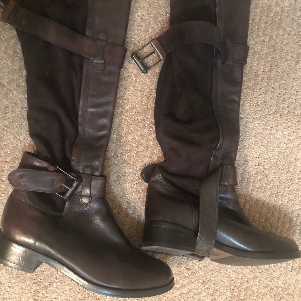 Cole Haan Air Whitley Tall Leather Buckle Boot